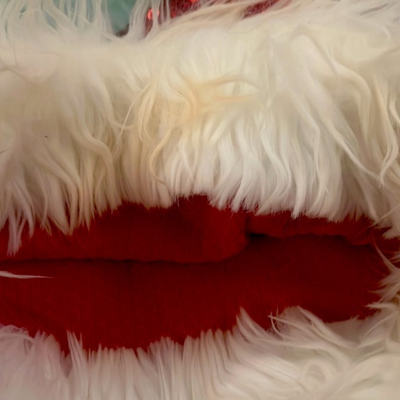 Roma Costume sequined Santa sequin Hat Red White Faux Fur - Picture 4 of 4